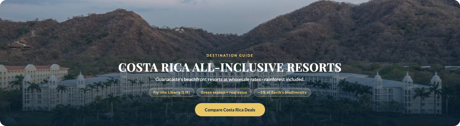 Costa Rica All-Inclusive Resorts: Book at Wholesale Rates