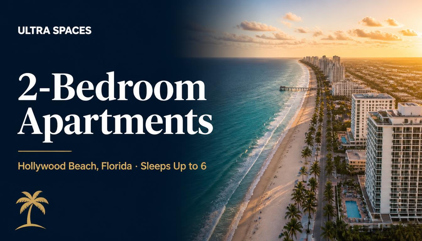 2-Bedroom Apartments in Hollywood Beach, FL: Best Options for Groups and Families (2026) | Ultra Spaces