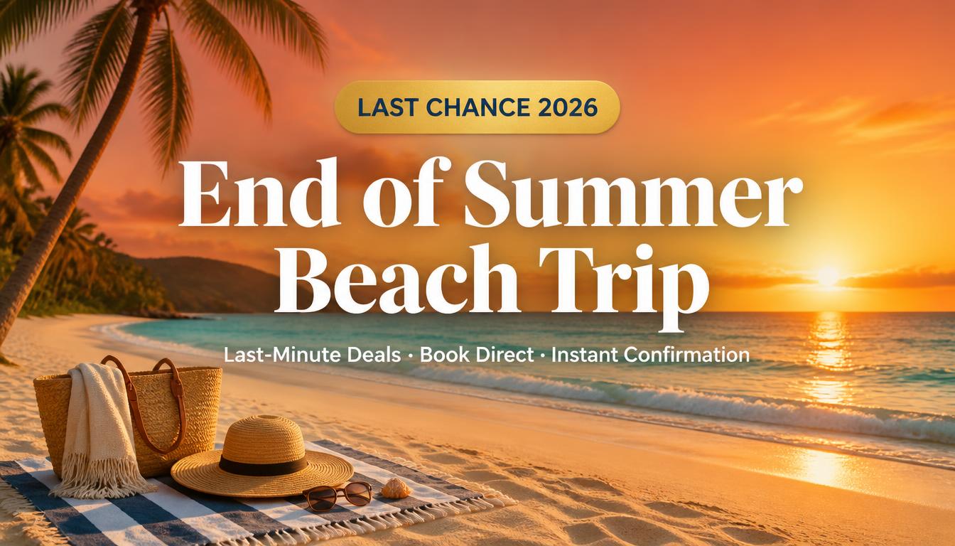 Last-Minute Vacation Rental Deals: End of Summer Beach Trip in Hollywood Beach