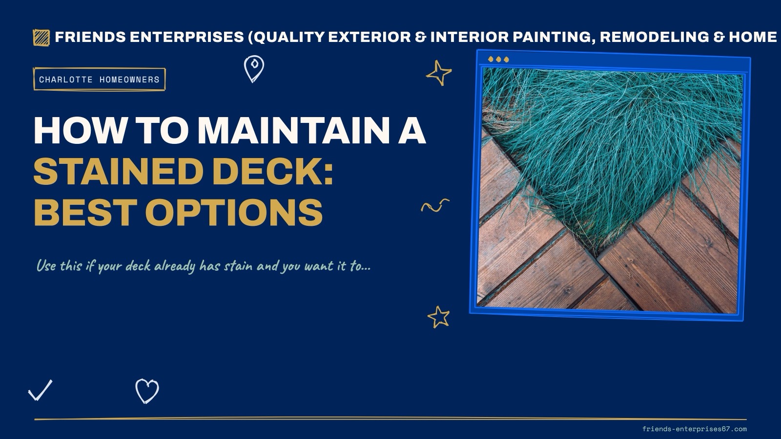 Deck Staining Charlotte NC: How to Maintain, Repair, Refinish