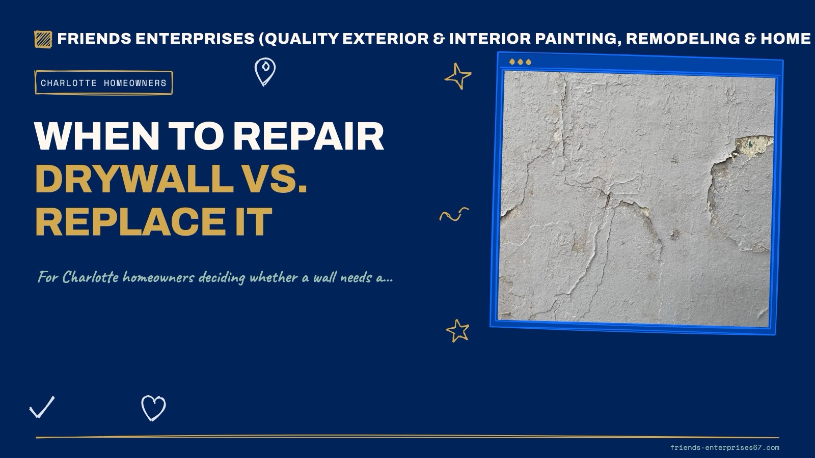 When To Repair Drywall vs. Replace It