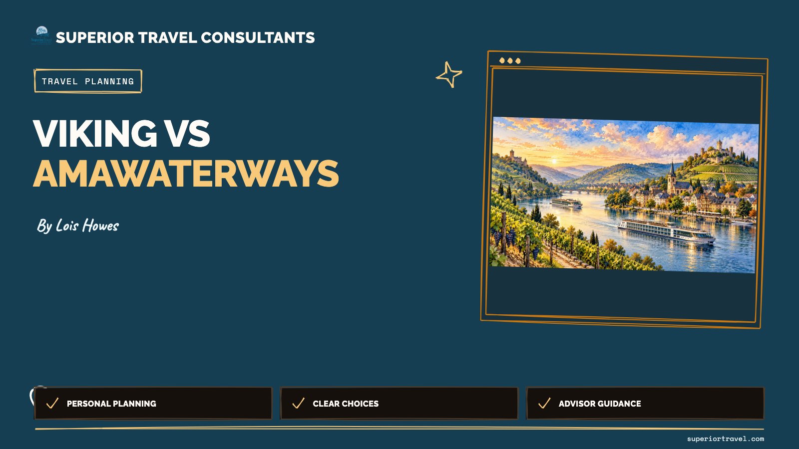 Viking vs amawaterways - Lois Howes, Superior Travel Consultants