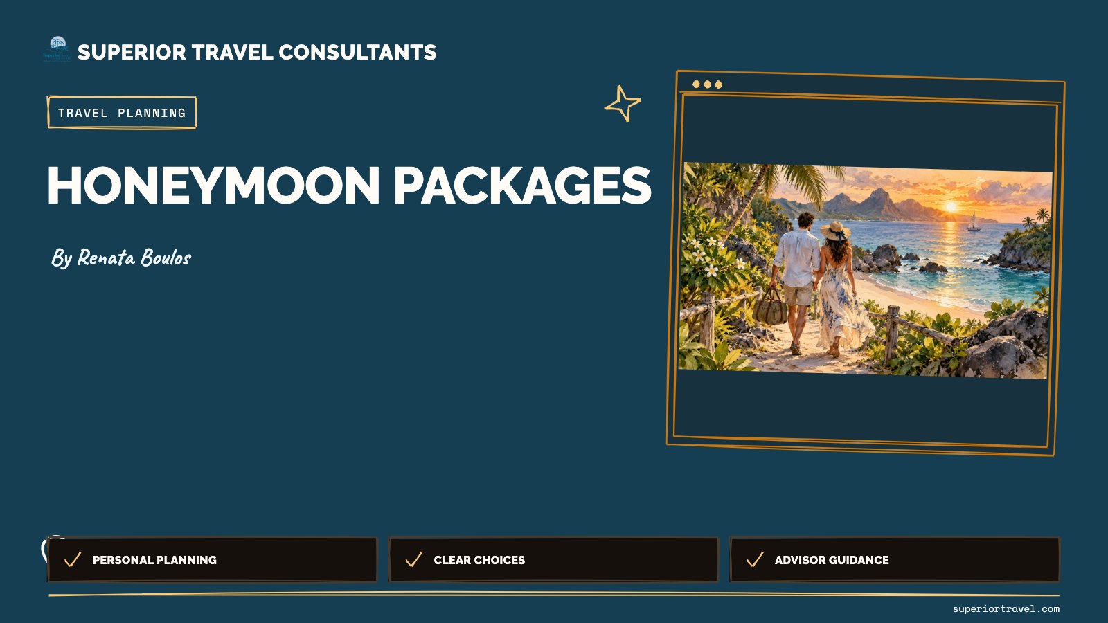 Honeymoon packages - Renata Boulos, Superior Travel Consultants