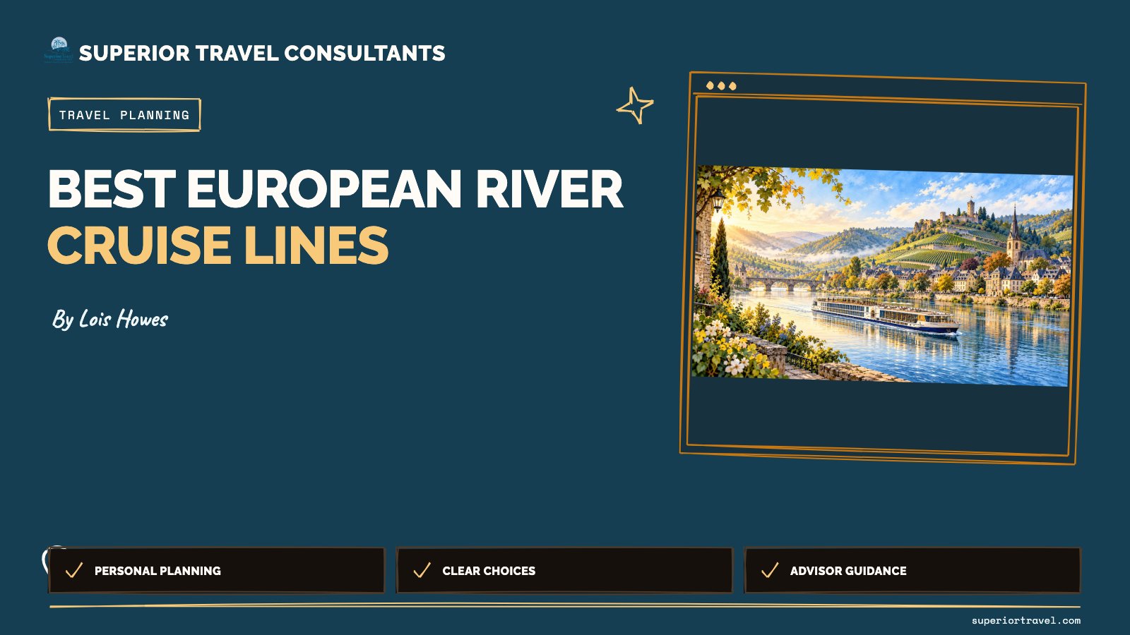 Best european river cruise lines - Lois Howes, Superior Travel Consultants