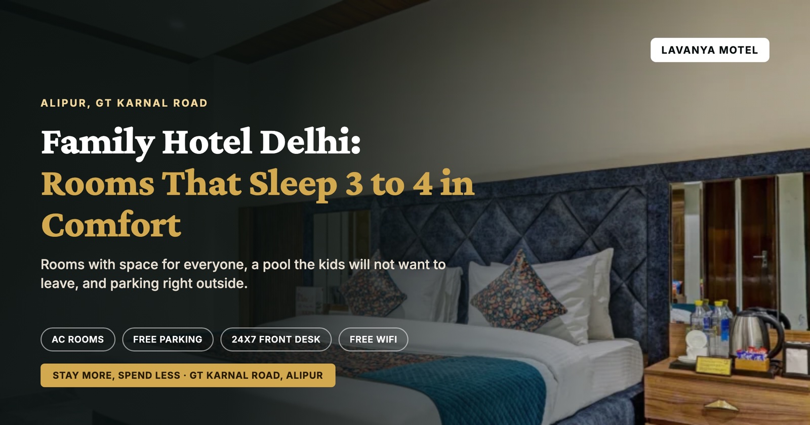 Family Hotel Delhi: Rooms That Sleep 3 to 4 in Comfort
