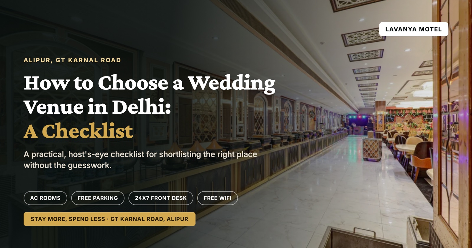 How to Choose a Wedding Venue in Delhi: A Checklist