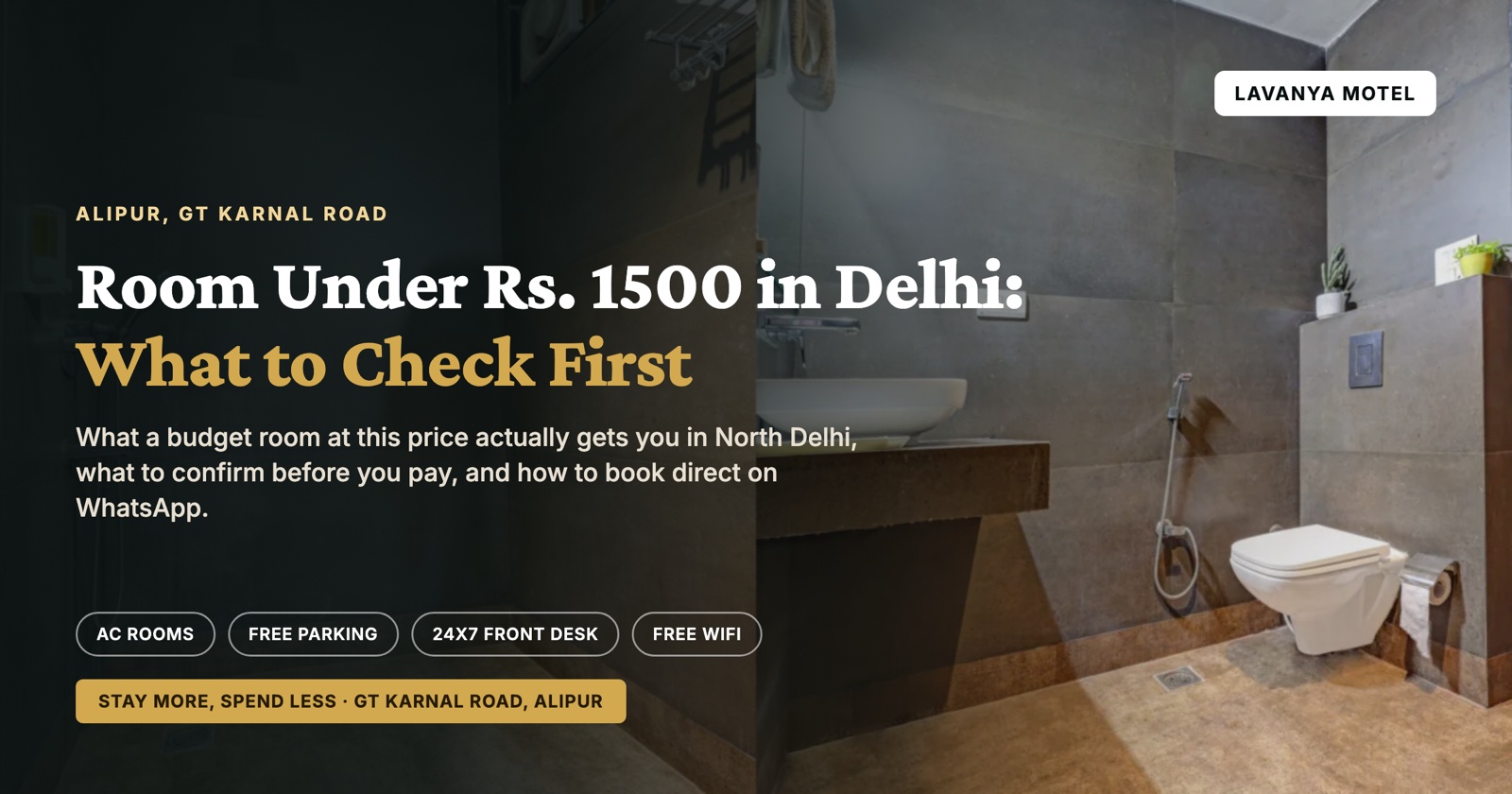 Room Under Rs. 1500 in Delhi: What to Check First