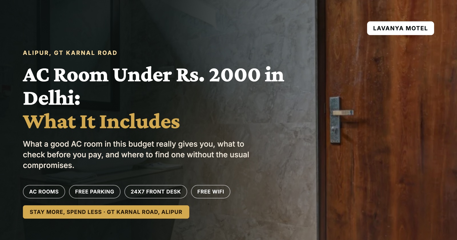 AC Room Under Rs. 2000 in Delhi: What It Includes
