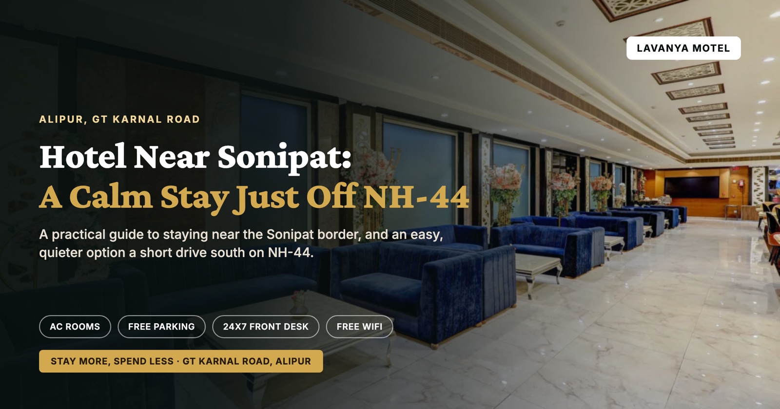 Hotel Near Sonipat: A Calm Stay Just Off NH-44