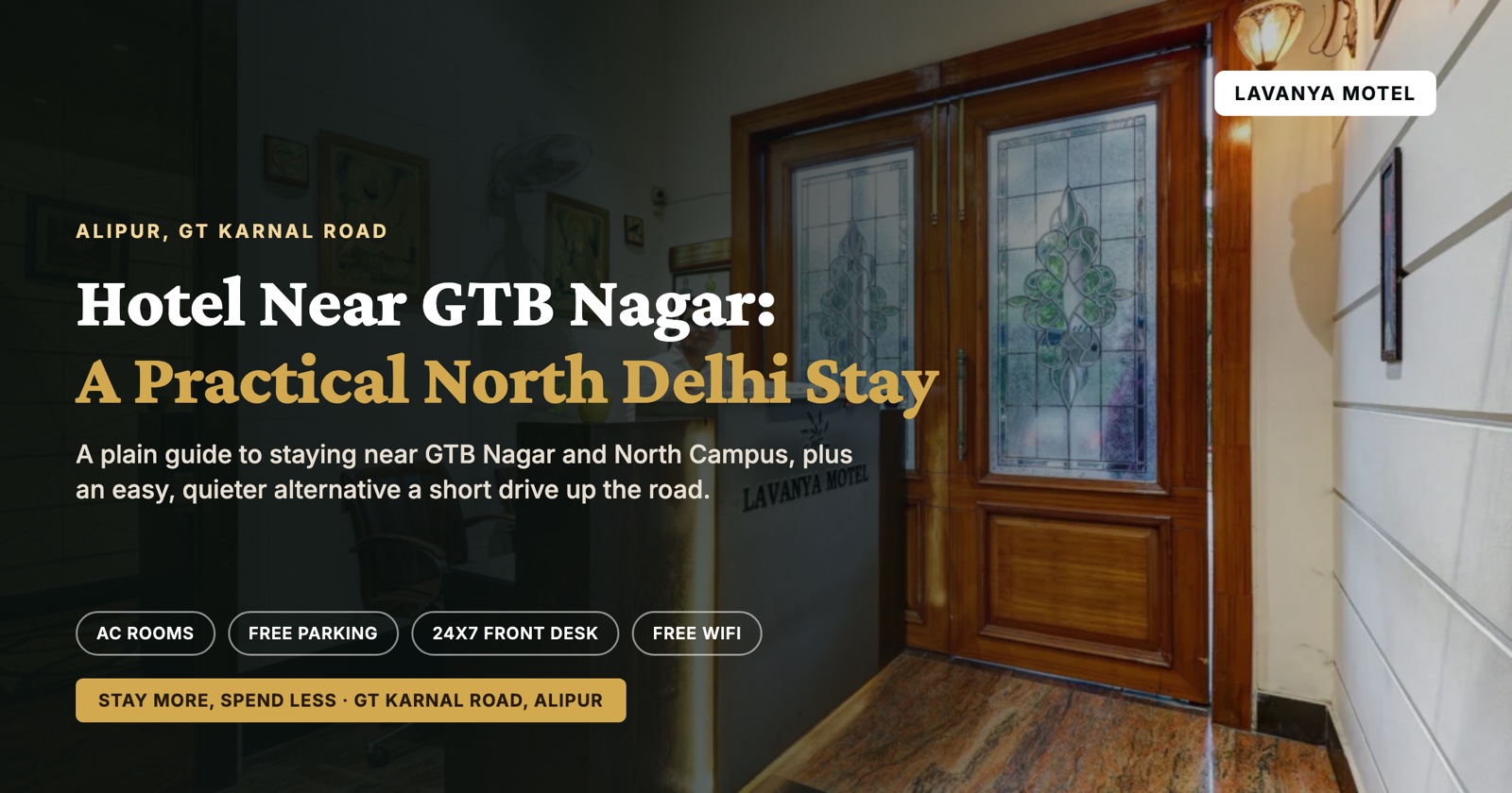 Hotel Near GTB Nagar: A Practical North Delhi Stay