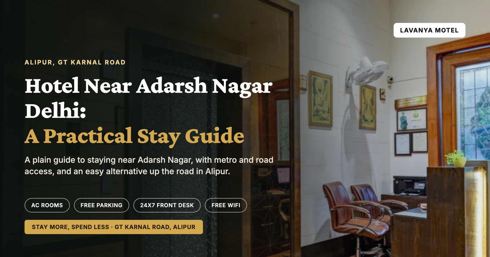 Hotel Near Adarsh Nagar Delhi: A Practical Stay Guide
