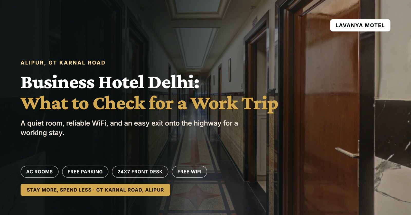 Business Hotel Delhi: What to Check for a Work Trip