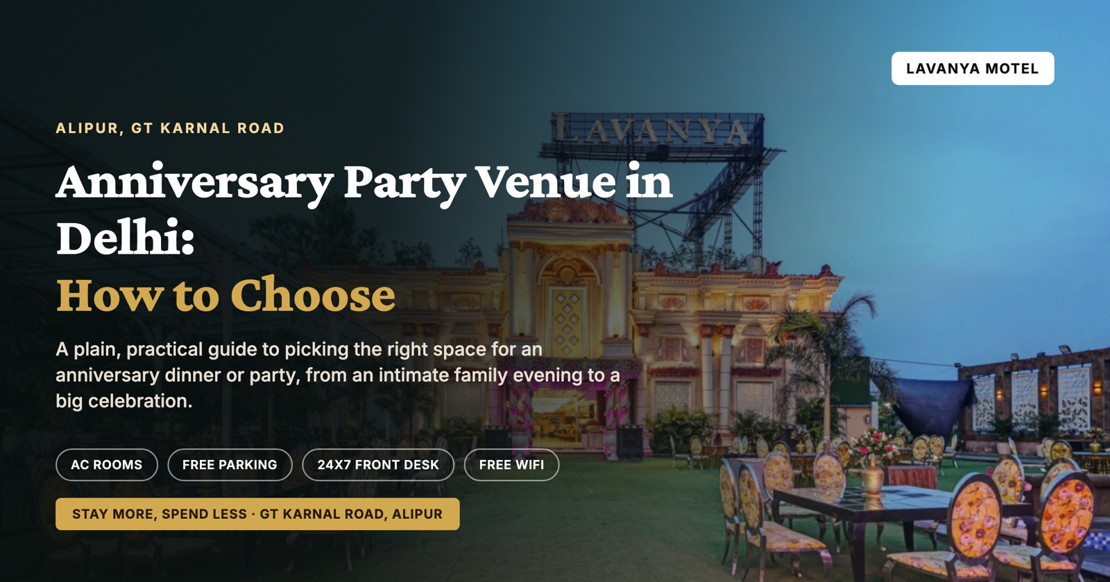 Anniversary Party Venue in Delhi: How to Choose