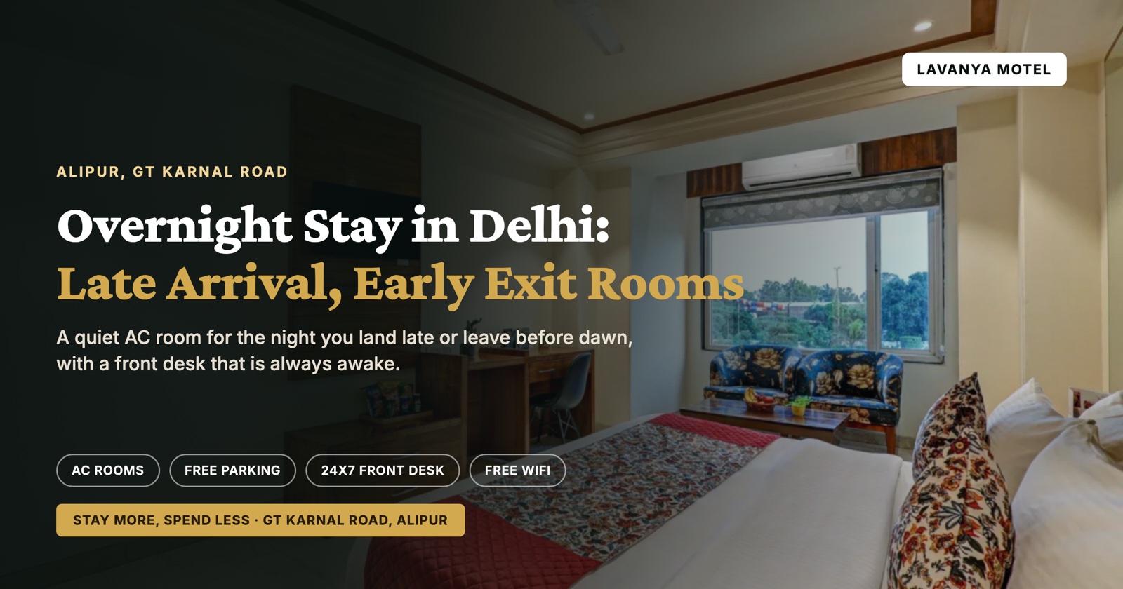 Overnight Stay in Delhi: Late Arrival, Early Exit Rooms