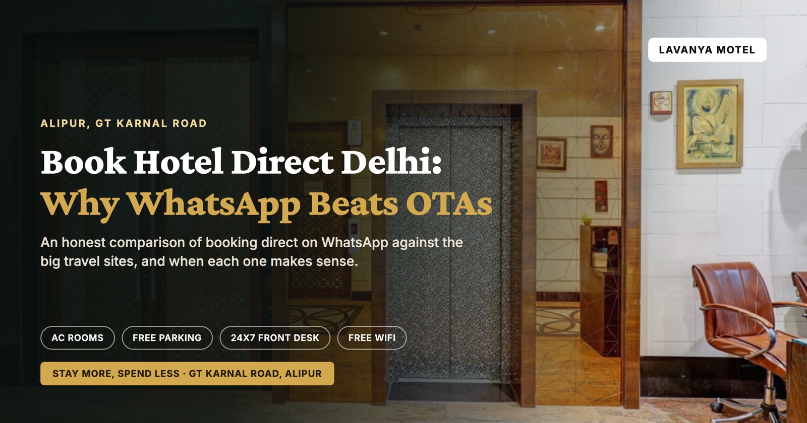 Book Hotel Direct Delhi: Why WhatsApp Beats OTAs