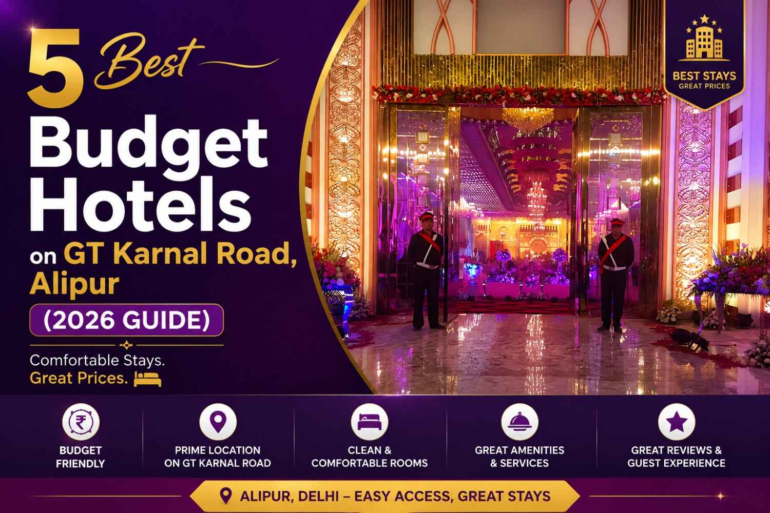 5 Best Budget Hotels on GT Karnal Road, Alipur (2026 Guide)