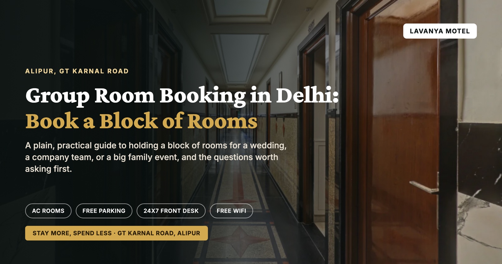 Group Room Booking in Delhi: Book a Block of Rooms