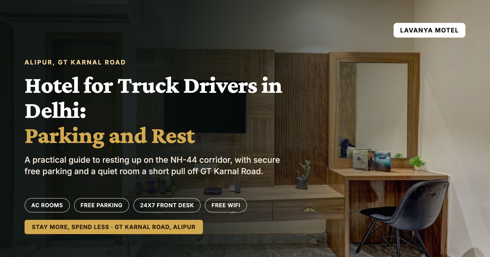 Hotel for Truck Drivers in Delhi: Parking and Rest