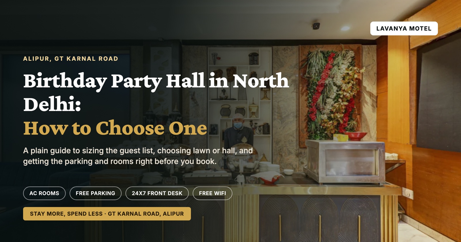 Birthday Party Hall in North Delhi: How to Choose One