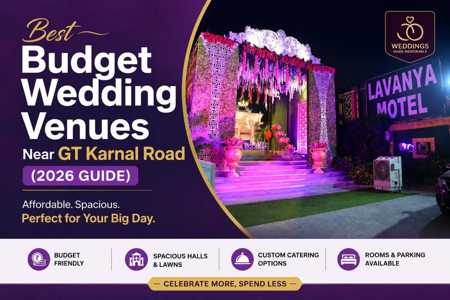Best Budget Wedding Venues Near GT Karnal Road (2026 Guide)