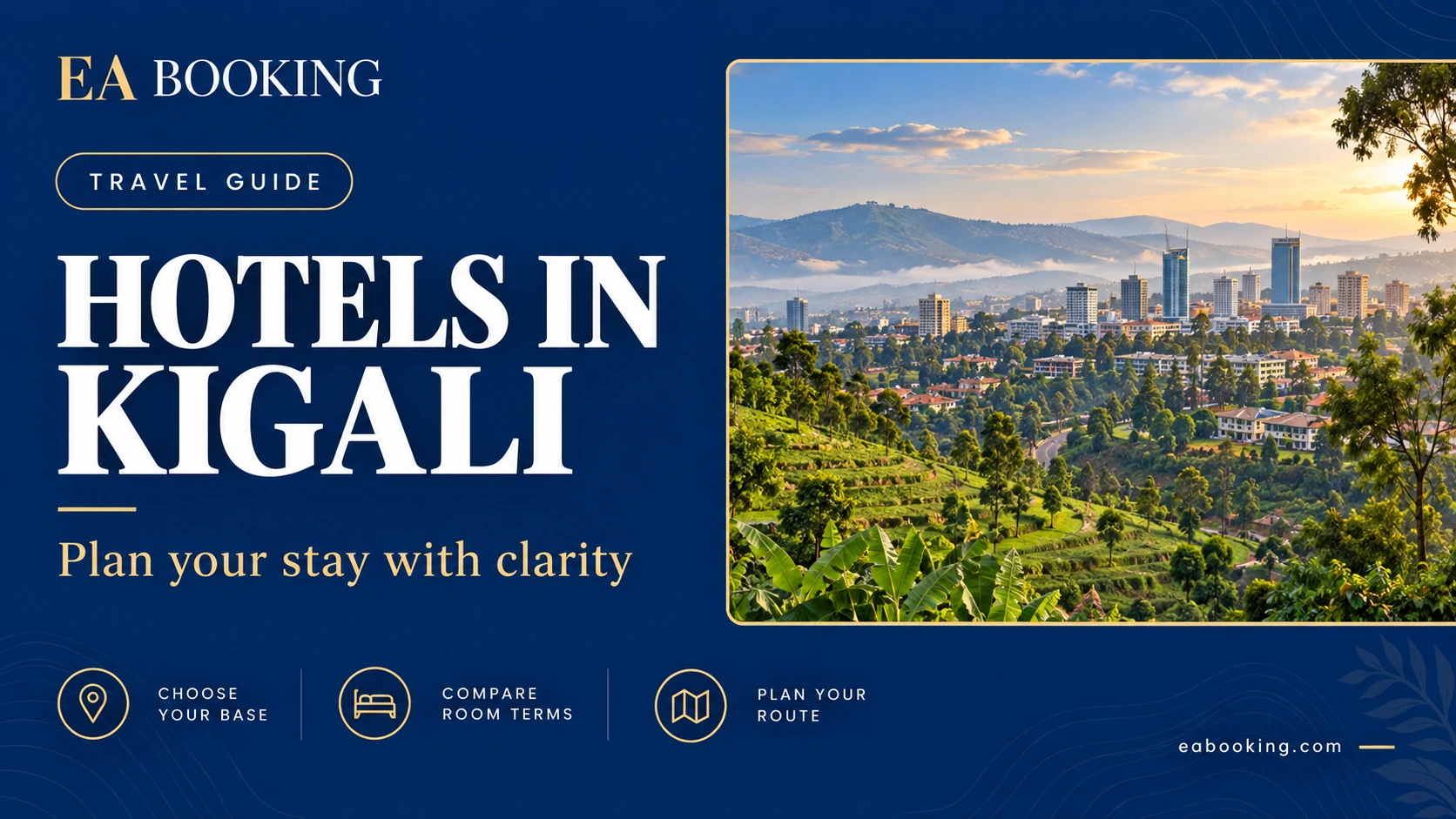 EA Booking guide cover: Hotels in Kigali for arrival nights, meetings and Rwanda itineraries
