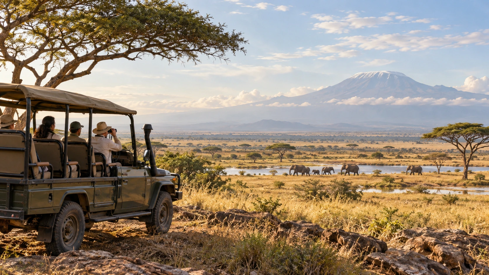 Editorial illustration for Safari travel planning