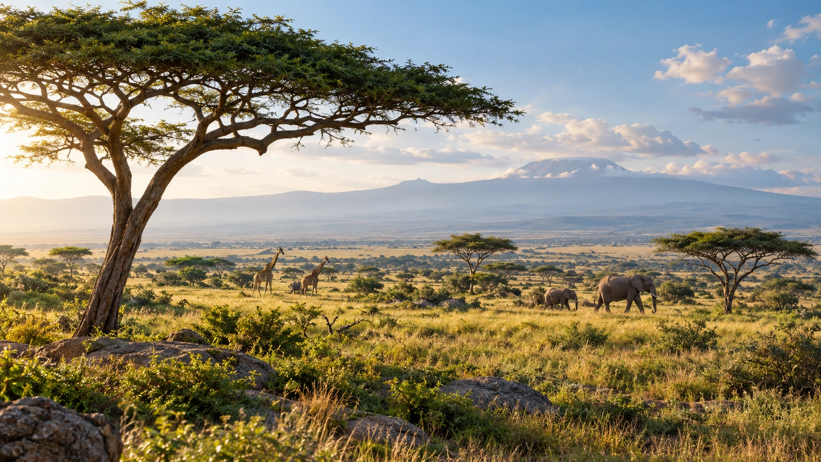 Editorial illustration for Kenya travel planning