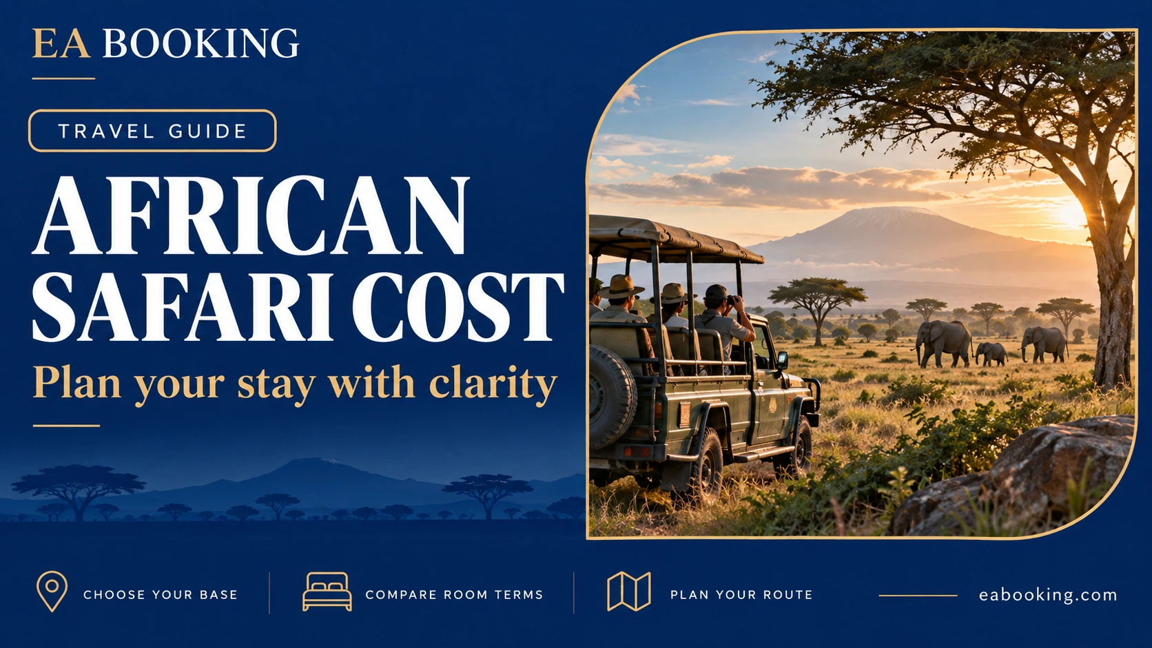 EA Booking guide cover: African safari cost 2026: what to compare before you book