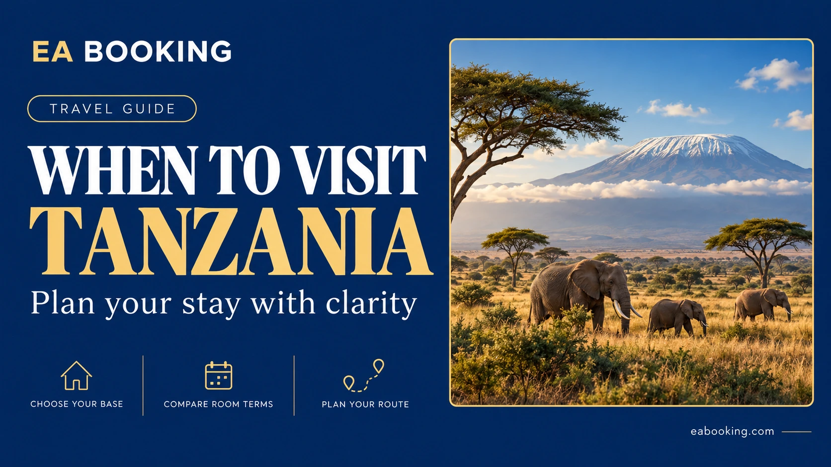 EA Booking guide cover: Best Time to Visit Tanzania by Month