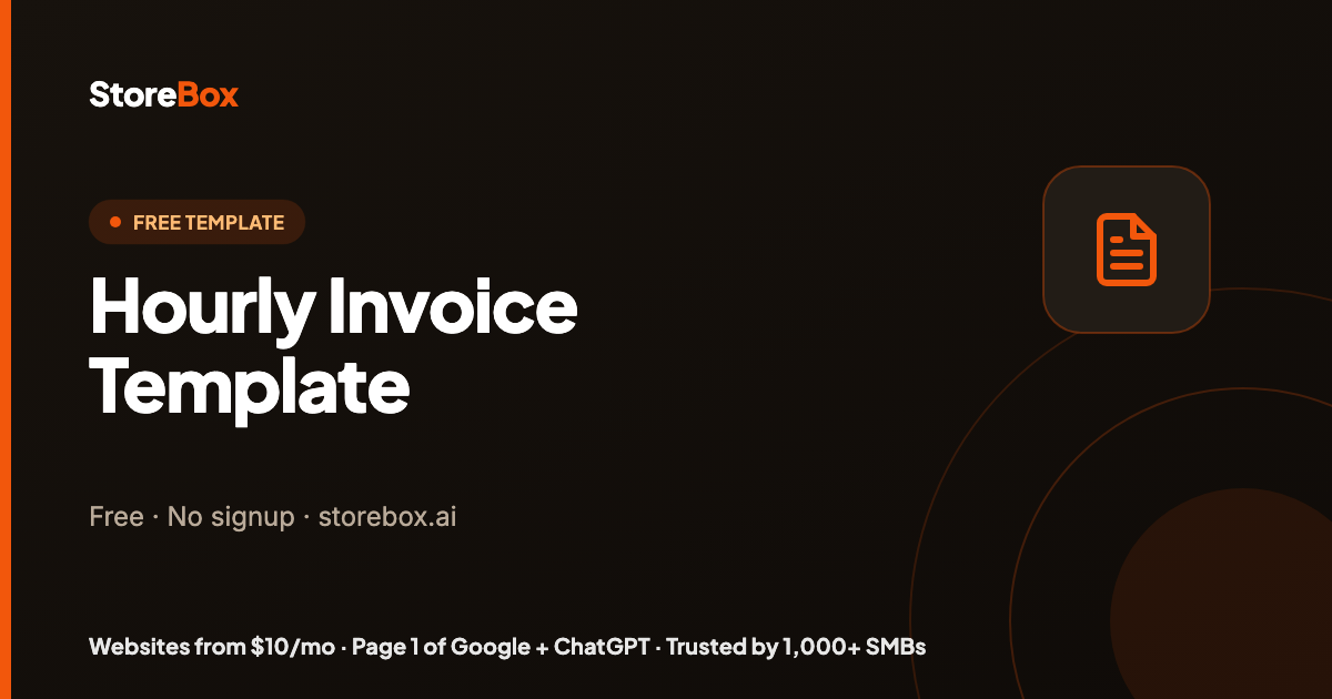 Free Hourly Invoice Template (PDF, Word & Excel)
