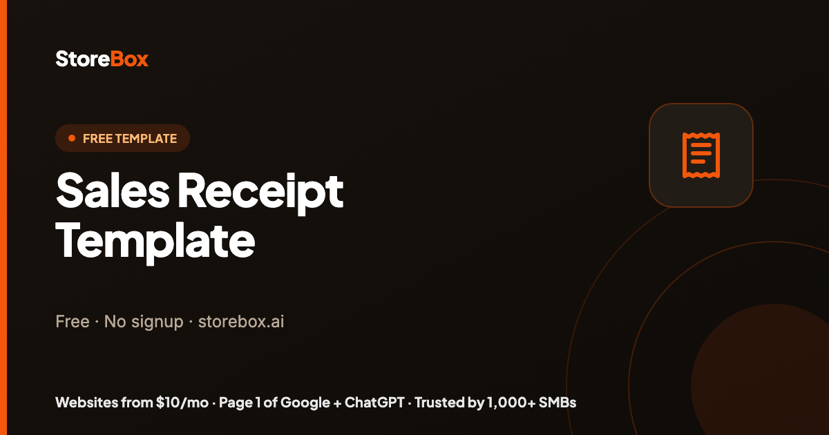 Free Sales Receipt Template (PDF, Word & Excel)