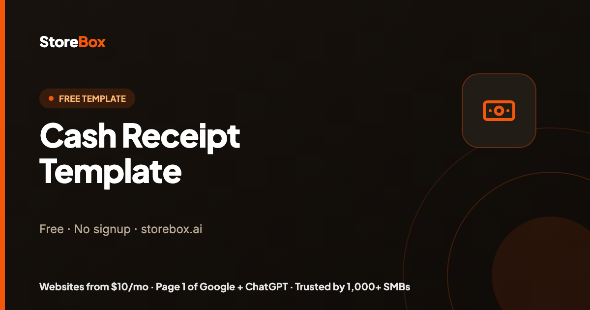 Free Cash Receipt Template (PDF, Word & Excel)