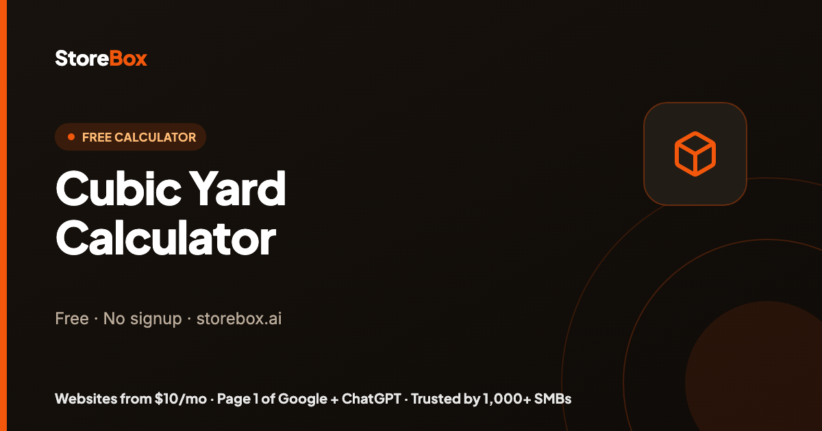 Free Cubic Yard Calculator: Concrete, Dirt & Mulch